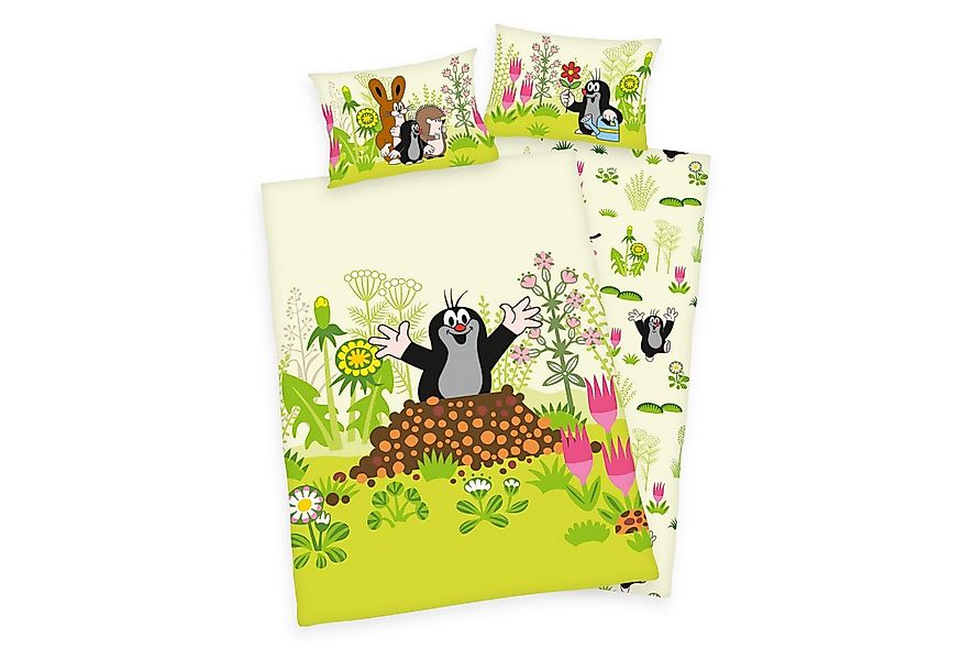 Herding Young Collection Babybettwäsche Der kleine Maulwurf Flanell-Bettwäs günstig online kaufen
