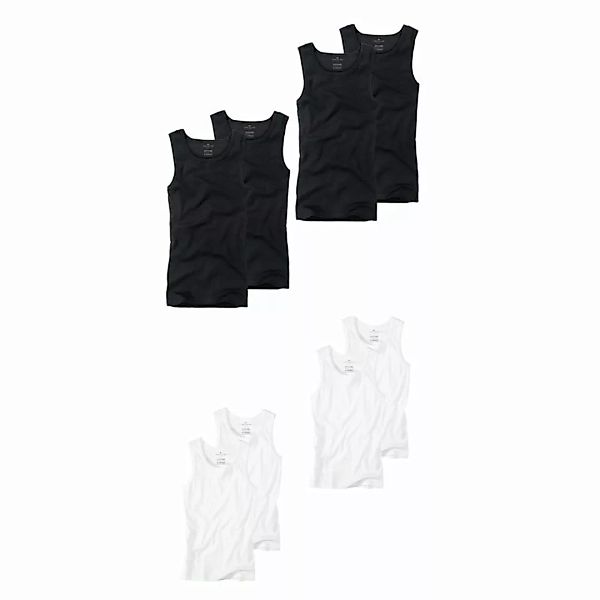 TOM TAILOR Herren Tanktop, 4er Pack - Unterhemd, Garron S, einfarbig, Vorte günstig online kaufen