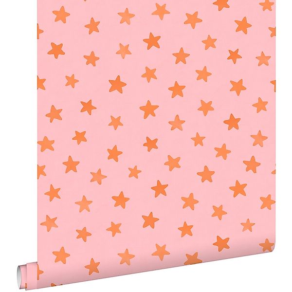 ESTAhome Tapete Kleine Sterne Rosa Und Orange 50 X 900 Cm - 131711 günstig online kaufen
