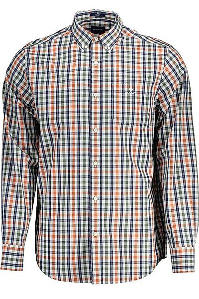 Gant Langarmhemd Grünes Regular-Fit Herrenhemd mit Button-Down-Kragen & Bru günstig online kaufen