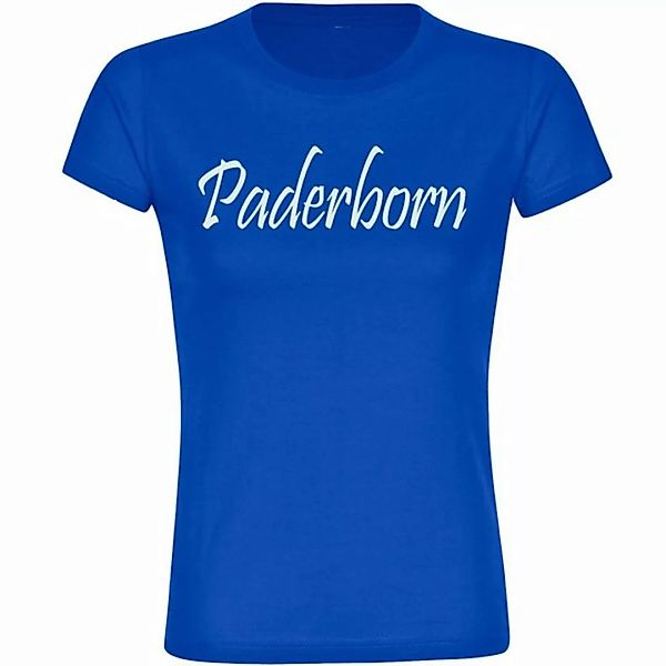 multifanshop T-Shirt Damen Paderborn - Schriftzug - Frauen günstig online kaufen