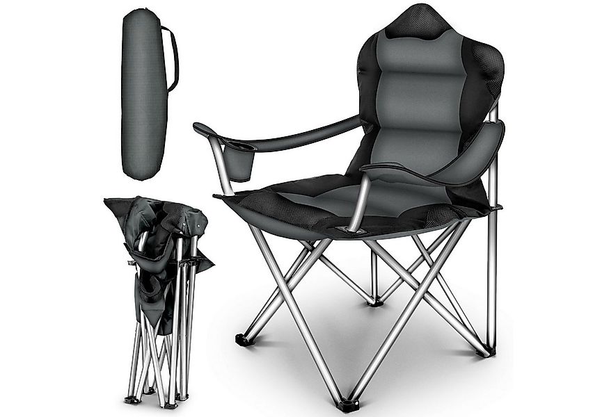 TRESKO Campingstuhl faltbar bis 150 kg Angelstuhl Faltstuhl, Klappstuhl mit günstig online kaufen