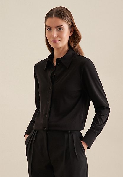 seidensticker Hemdbluse "Schwarze Rose", 1/1 Kragen Uni günstig online kaufen