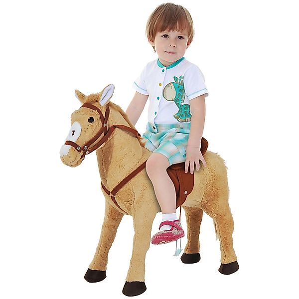 HOMCOM Reitpferd Spielpferd für Kinder Stehpferd mit Sound günstig online kaufen