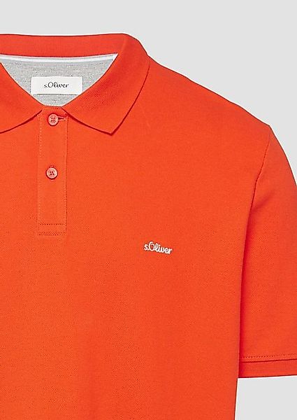 s.Oliver Kurzarmshirt Poloshirt aus Baumwollpiqué Stickerei günstig online kaufen