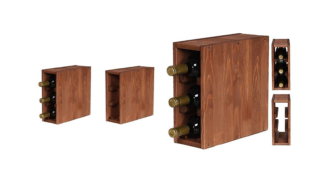 Modo24 Weinregal Flaschenregal Holzregal Flaschenständer Varianten günstig online kaufen