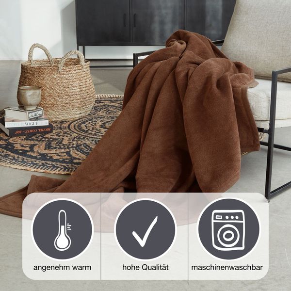 IBENA Wohndecke "Luxus" verschiedene Größen, unifarbenes Design, Kuscheldec günstig online kaufen