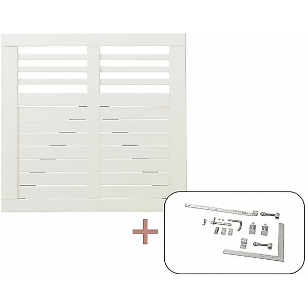 Plus Holz Einzeltor Decora Nadelholz Weiß 100 cm x 95 cm günstig online kaufen