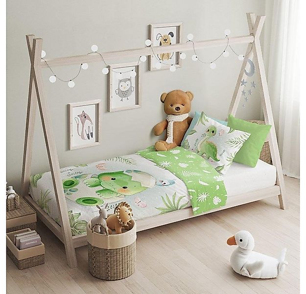 texpot Bettwäsche Kinderbettwäsche Dinobaby bedruckt Garnitur, Baumwolle, 2 günstig online kaufen