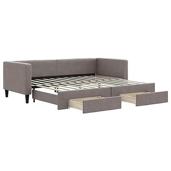 vidaXL Tagesbett Ausziehbar mit Schubladen Taupe 80x200 cm Stoff1898653 günstig online kaufen