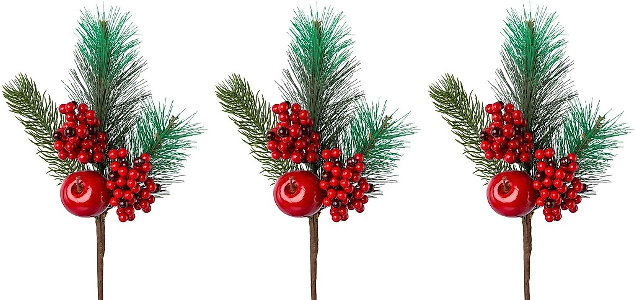 Creativ green Winterliche Kunstpflanze "Weihnachtsdeko", Zweig benadelt, de günstig online kaufen