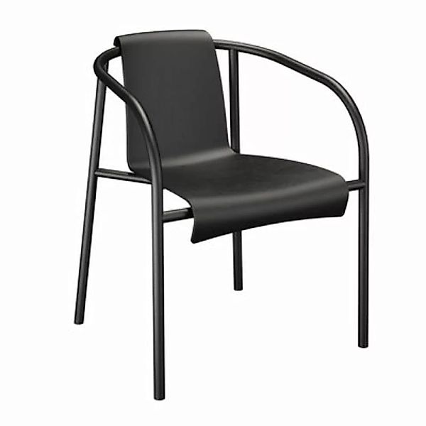 Stapelbarer Sessel Nami plastikmaterial schwarz / Recycling-Kunststoff - Ho günstig online kaufen