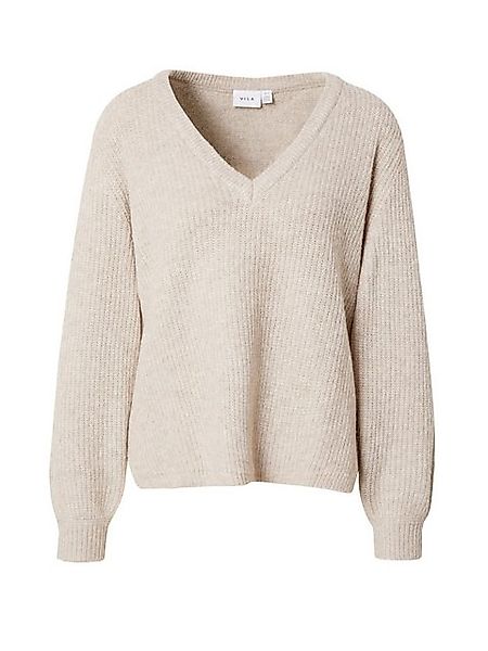 Vila V-Ausschnitt-Pullover VIBELUNA V-NECK REV L/S KNIT TOP - NOOS günstig online kaufen