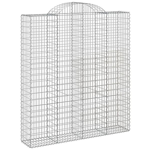 vidaXL Gabionen mit Hochbogen 4 Stk 200x50x220/240cm Eisen 1679855 günstig online kaufen