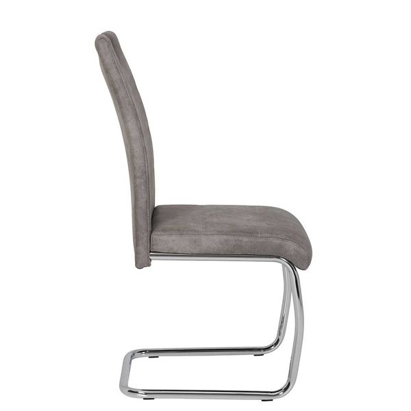 Schwingstühle in Grau Microfaser 45 cm Sitztiefe (Set) günstig online kaufen