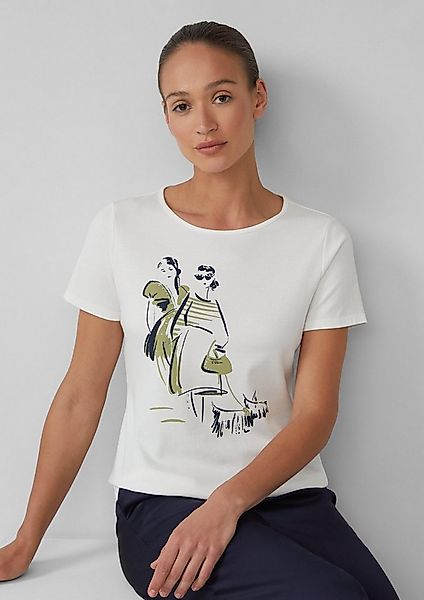 s.Oliver Kurzarmshirt T-Shirt T-Shirt aus Interlockjersey mit Artwork günstig online kaufen