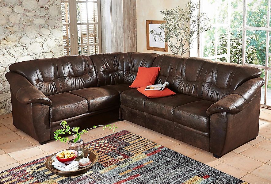 Home affaire Ecksofa "Savona L-Form, B: 262 cm" mit Federkern günstig online kaufen