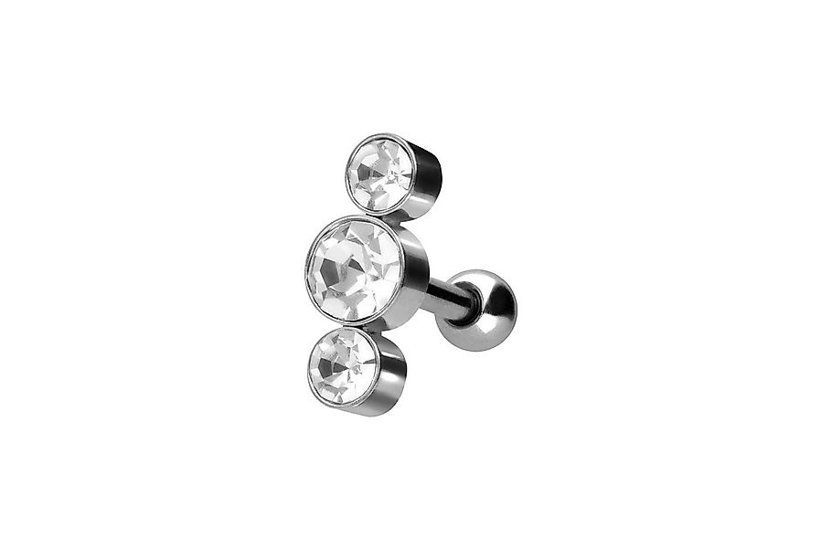 PIERCINGLINE Piercing-Set Chirurgenstahl Ohrpiercing 3 KRISTALLE (Mini-Barb günstig online kaufen