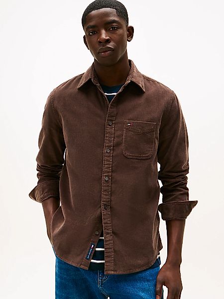 Tommy Jeans Langarmhemd "TJM BABY CORD" Kentkragen, regular fit günstig online kaufen