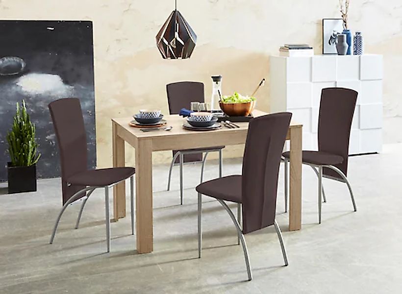 INOSIGN Essgruppe Set, 5 Stk. tlg. Tischbreite 120 cm in eichefarben sägera günstig online kaufen