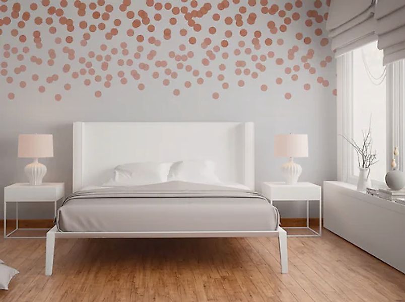 A.S. Création Vliestapete »Fototapete Punkte Kupfer Weiß modern Grafik« mat günstig online kaufen