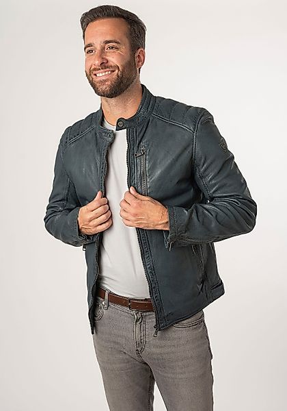 Mauritius Lederjacke MMCortney mit Reißverschluss, Ziersteppung, günstig online kaufen