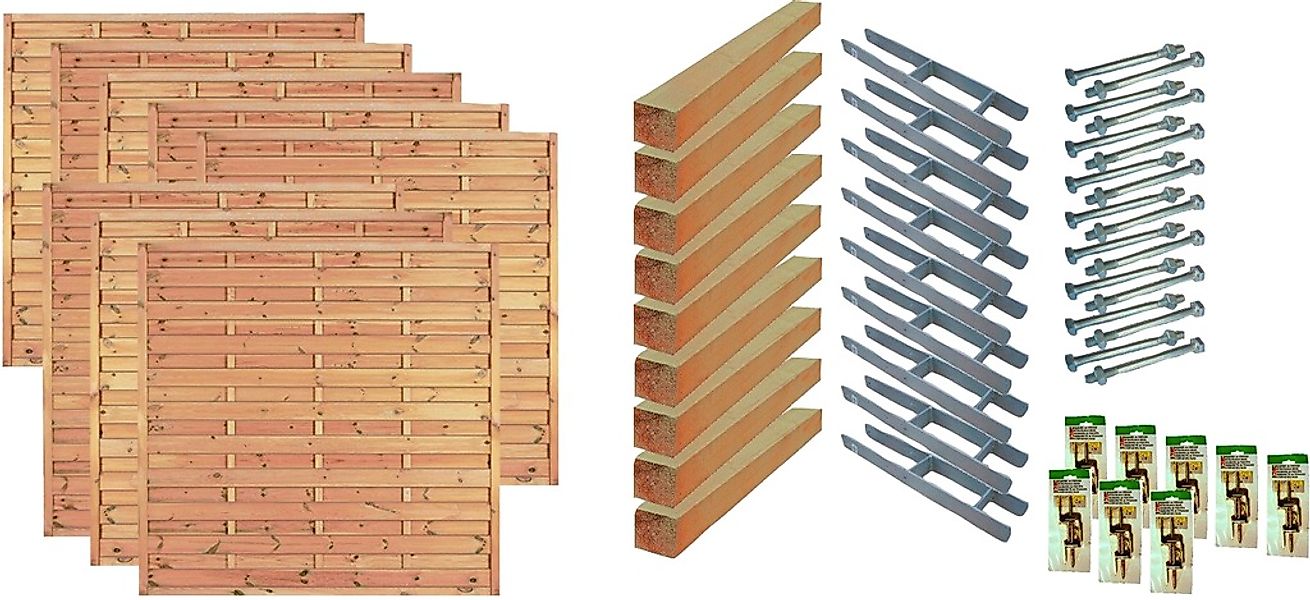 Tetzner & Jentzsch Dichtzaun "Manhattan 6" 8 Elemente, LxH: 1521x180 cm günstig online kaufen