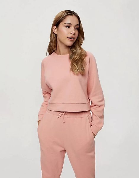 Miss Selfridge – Sweatshirt in Rosépink mit Rundhalsausschnitt-Rosa günstig online kaufen