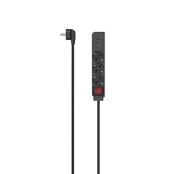 Hama Steckdosenleiste 3-fach USB-A 17W Schalter 1,4 m Schwarz günstig online kaufen