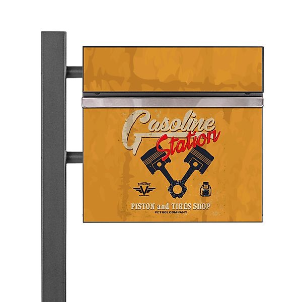 Banjado Standbriefkasten Anthrazit 45x120x16.5cm Groß Inkl. Montagematerial günstig online kaufen