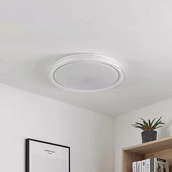 Lindby LED-Deckenleuchte Sleya Ø 50 cm, weiß, CCT, dimmbar günstig online kaufen