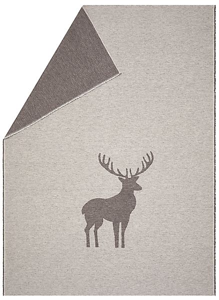 Wohndecke Luca 'Hirsch Struktur' 140 x günstig online kaufen