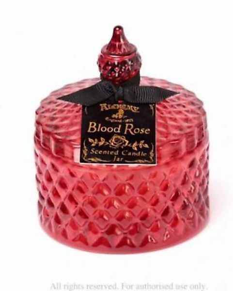 Blutrose Parfümierte Gothic Duftkerze im Antik Glas Medium Dekofiguren rot günstig online kaufen