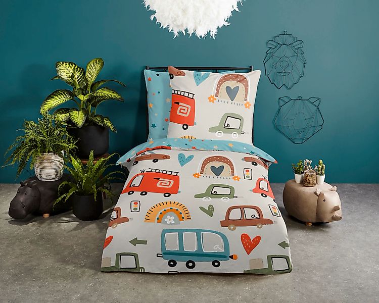 good morning Kinderbettwäsche "Move" 2 Stk. tlg. Baumwolle, 135x200, Reißve günstig online kaufen