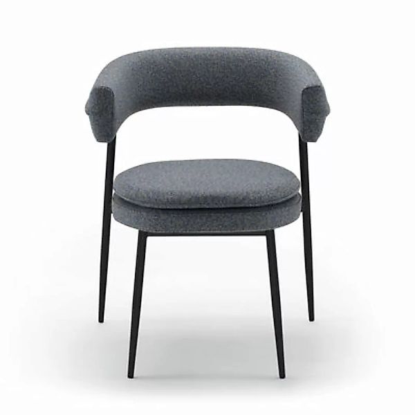 Gepolsterter Sessel Nena textil grau / Stoff - Zanotta - Grau günstig online kaufen