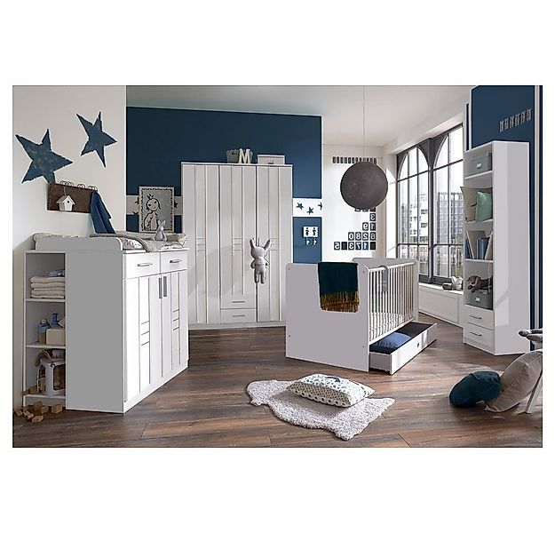 Lomadox Babyzimmer-Komplettset BEELEN-43, (6-tlg., 1 Schrank, 1 Kommode, 1 günstig online kaufen