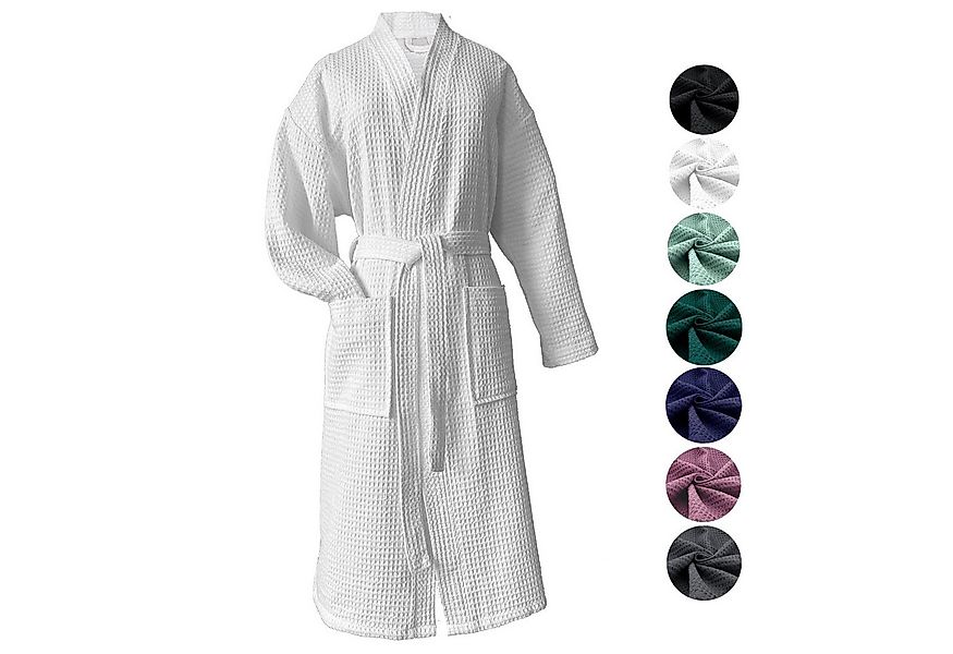 heimtexland Bademantel Reisebademantel Saunamantel Waffelpique Bademantel, günstig online kaufen