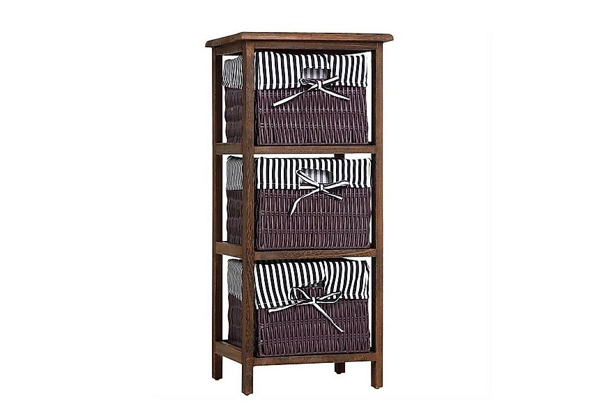 HTI-Living Badregal Regal mit 3 Körben Mia Landhaus Braun, Stück 1-tlg., Ba günstig online kaufen