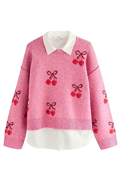 Next Strickpullover Strickpullover mit Hemdlage, Kragen günstig online kaufen
