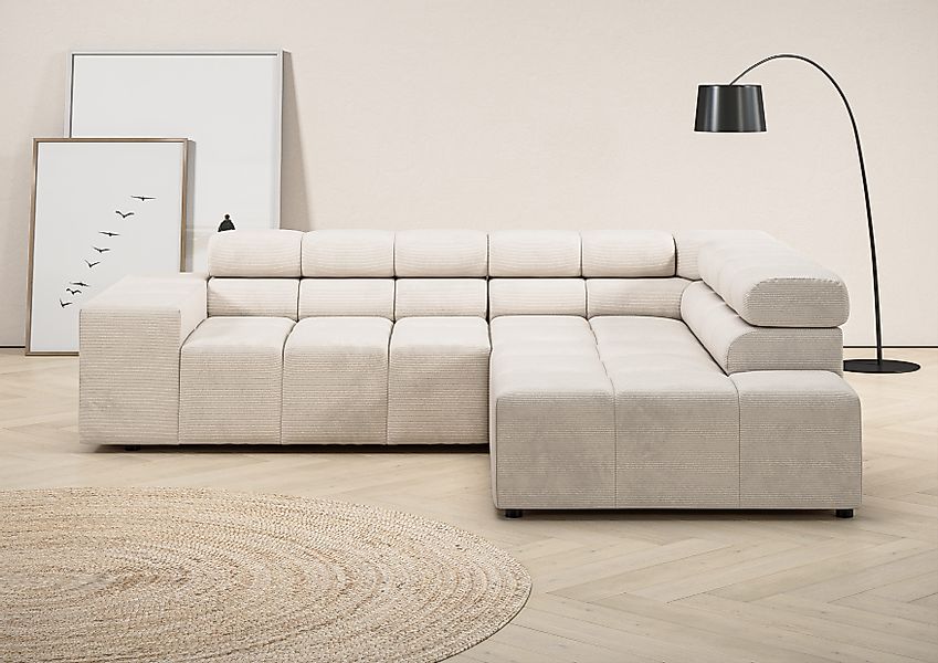 INOSIGN Ecksofa Ancona, incl. Kopfteilverstellung + günstig online kaufen