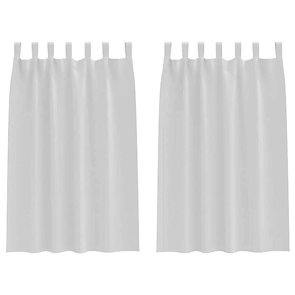 vidaXL Verdunkelungs-Vorhänge mit Ringen Helles Grau Polyester 4107569 günstig online kaufen