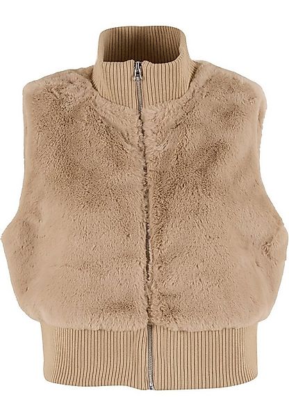 URBAN CLASSICS Steppweste Urban Classics Ladies Cropped Faux Fur Vest günstig online kaufen