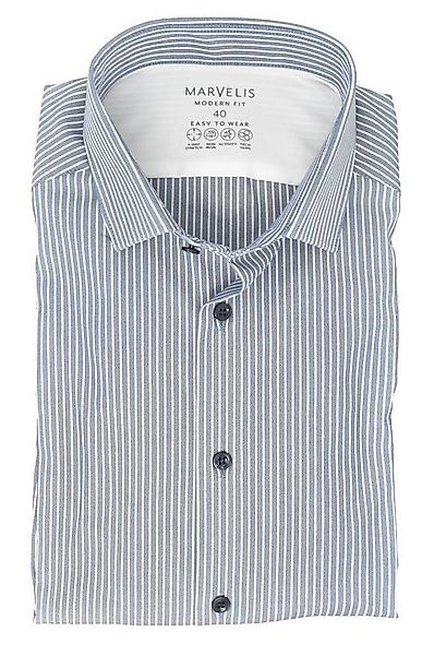 MARVELIS Langarmhemd MODERN FIT - Easy To Wear Hemd normale, leicht taillie günstig online kaufen