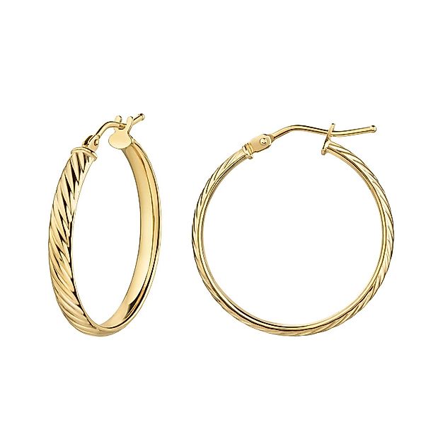 Fascination by Ellen K. Paar Creolen 375/- Gelbgold 22mm günstig online kaufen