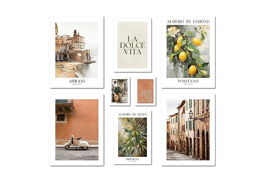 ARTFAVES Bilder-Collage Poster Set - LA DOLCE VITA ITALY - Deko Wandbilder günstig online kaufen