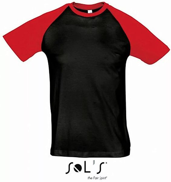 SOLS Rundhalsshirt Raglan Funky 150 Herren T-Shirt günstig online kaufen