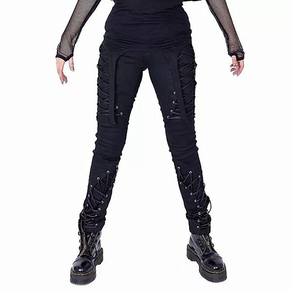 Vixxsin Stoffhose Zayla Gothic Pants Schnürung Trousers Industrial Goth günstig online kaufen