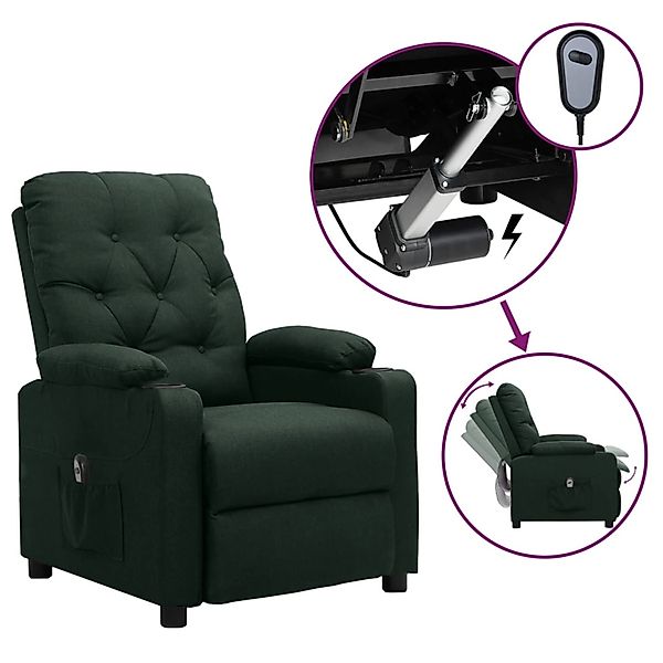 vidaXL Relaxsessel Elektrisch Dunkelgrün Stoff 3098845 günstig online kaufen