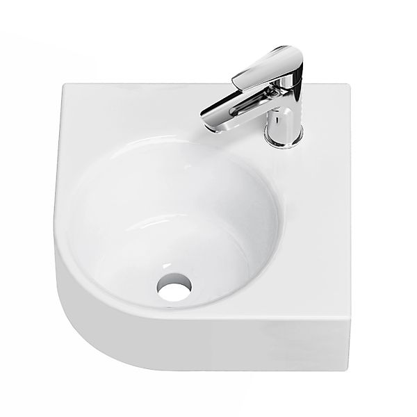 Emke Badezimmerwaschbecken 44 x 38,5 x 15,5 cm Gewelltes Miniwaschbecken Wa günstig online kaufen