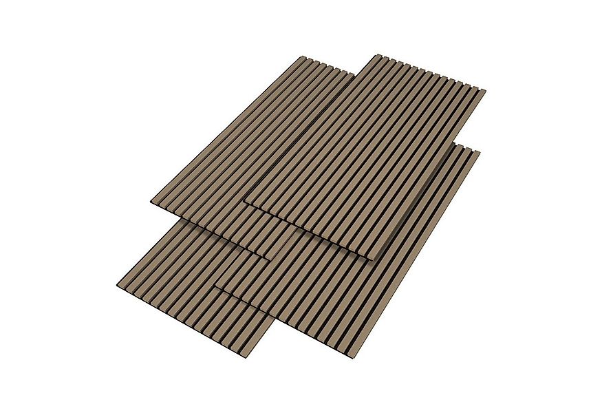 neu.holz 3D Wandpaneel, (Set, 8-tlg) »Vang« Akustik Wandpaneel Walnuss, hel günstig online kaufen